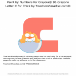 Letter C for Chick by TeachersParadise Paint by Numbers for Crayola Letter C for Chick by TeachersParadise Paint by Numbers for Crayola
